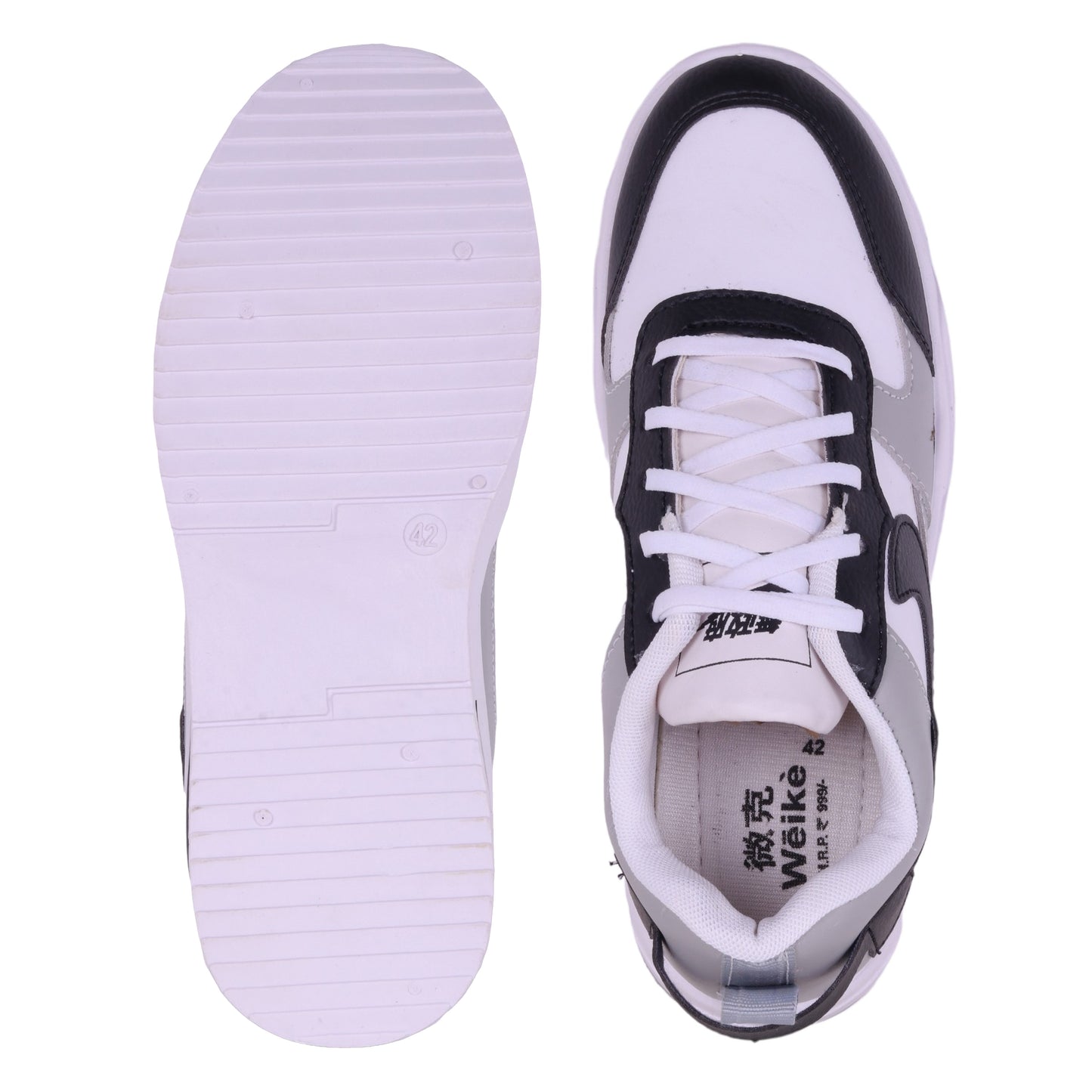 Men AIrweave Lace-Up White Sneaker