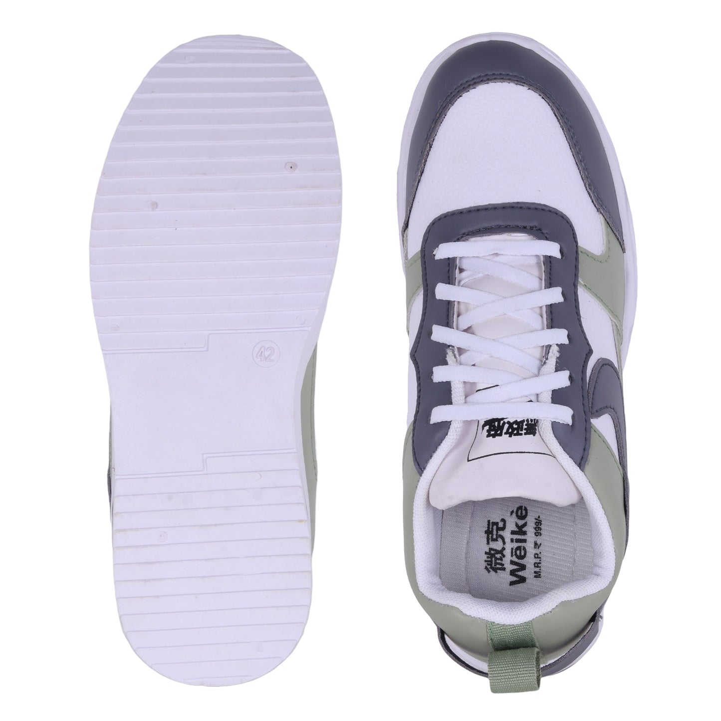 Men AIrweave Lace-Up White Sneaker