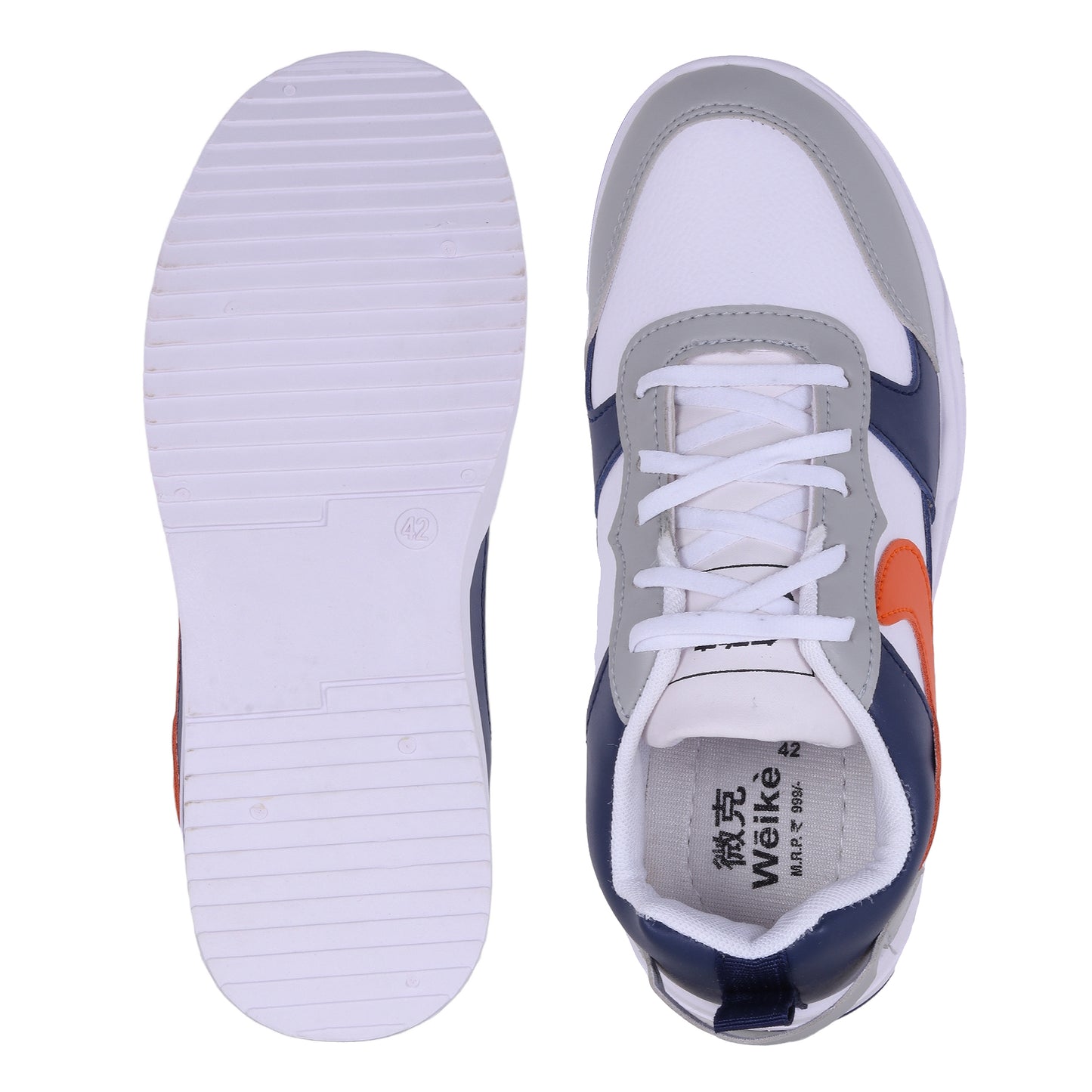 Men AIrweave Lace-Up White Sneaker