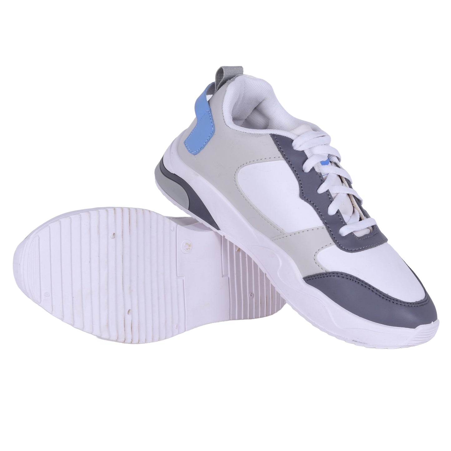 Men AIrweave Lace-Up White Sneakers