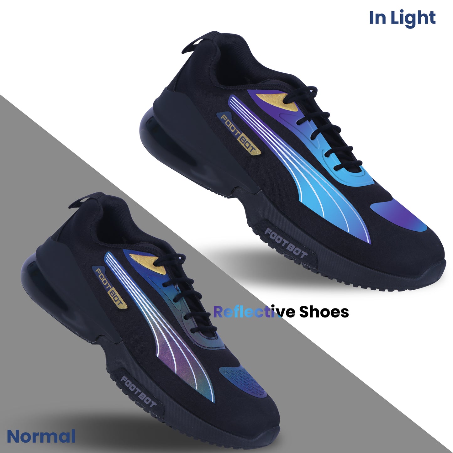 Running Shoes For Men Black Power NI Series